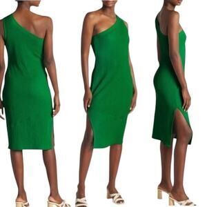 AVLN Studio Green One Shoulder Knit Midi Dress XXL‎ Stitch Fix Minimalist Resort